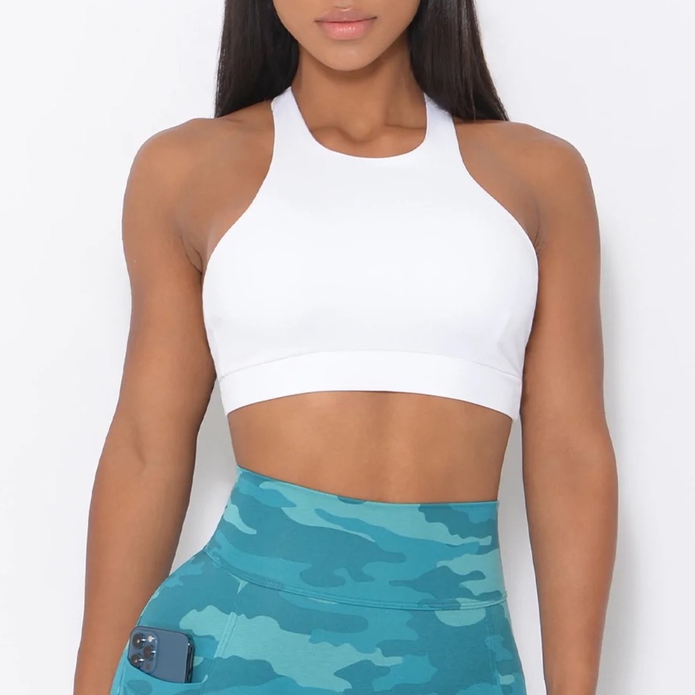 Bombshell weightlifter bra, white